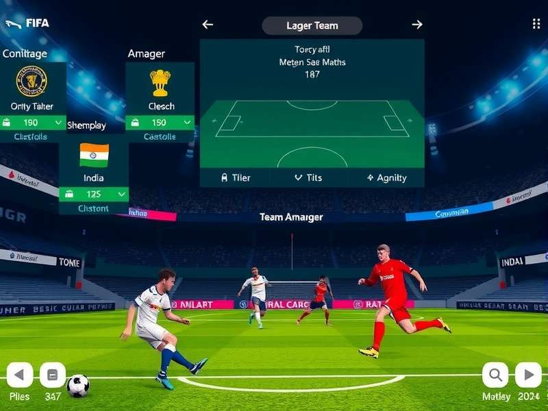 Jaguar FIFA Manager showing Indian tournament integration